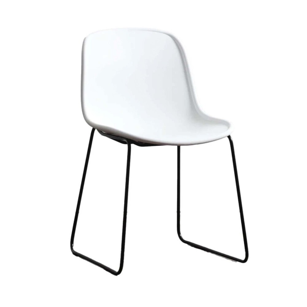 SILLA DE COMEDOR PP-Y-METAL BLANCO LAURA