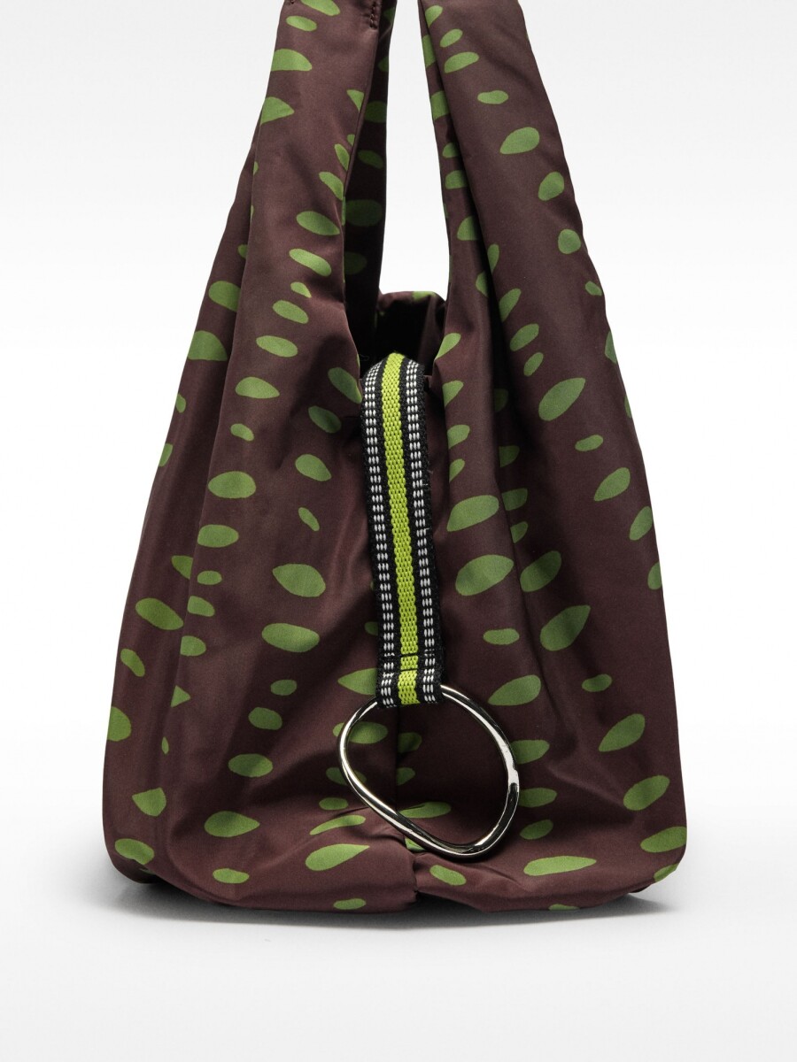 Bolso De Hombro Nylon Estampado burdeos