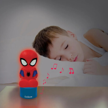 Velador Lexibook 3D con Luz Led y Parlante Spiderman