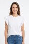 Remera m/c con volados BLANCO
