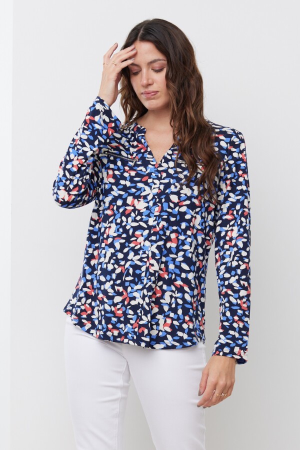 Blusa Zips AZUL/MULTI