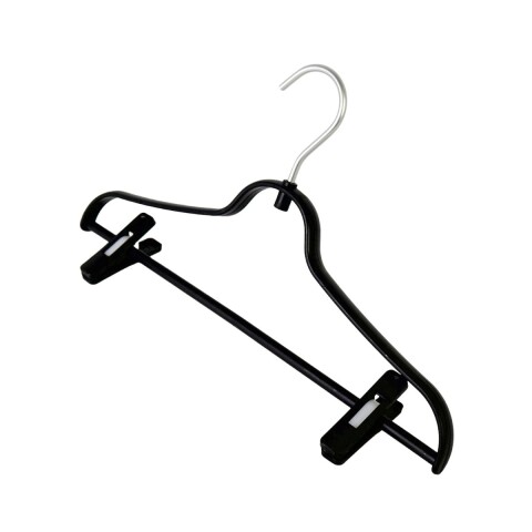 PERCHA PLAST NEGRO C/GANCHO 40X22CM Unica