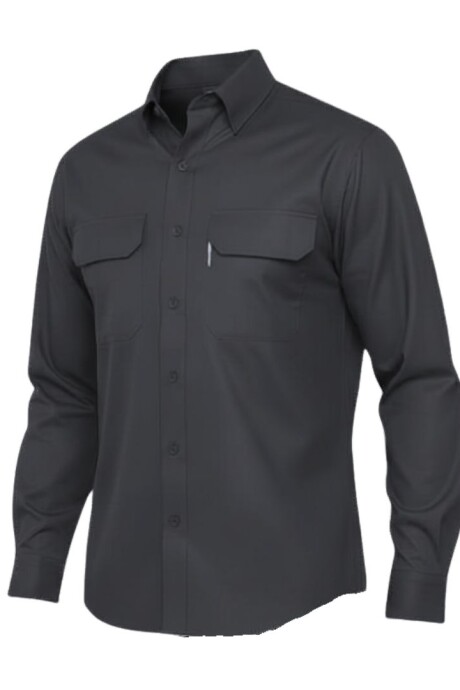 Camisa gabardina de trabajo Gris carbón