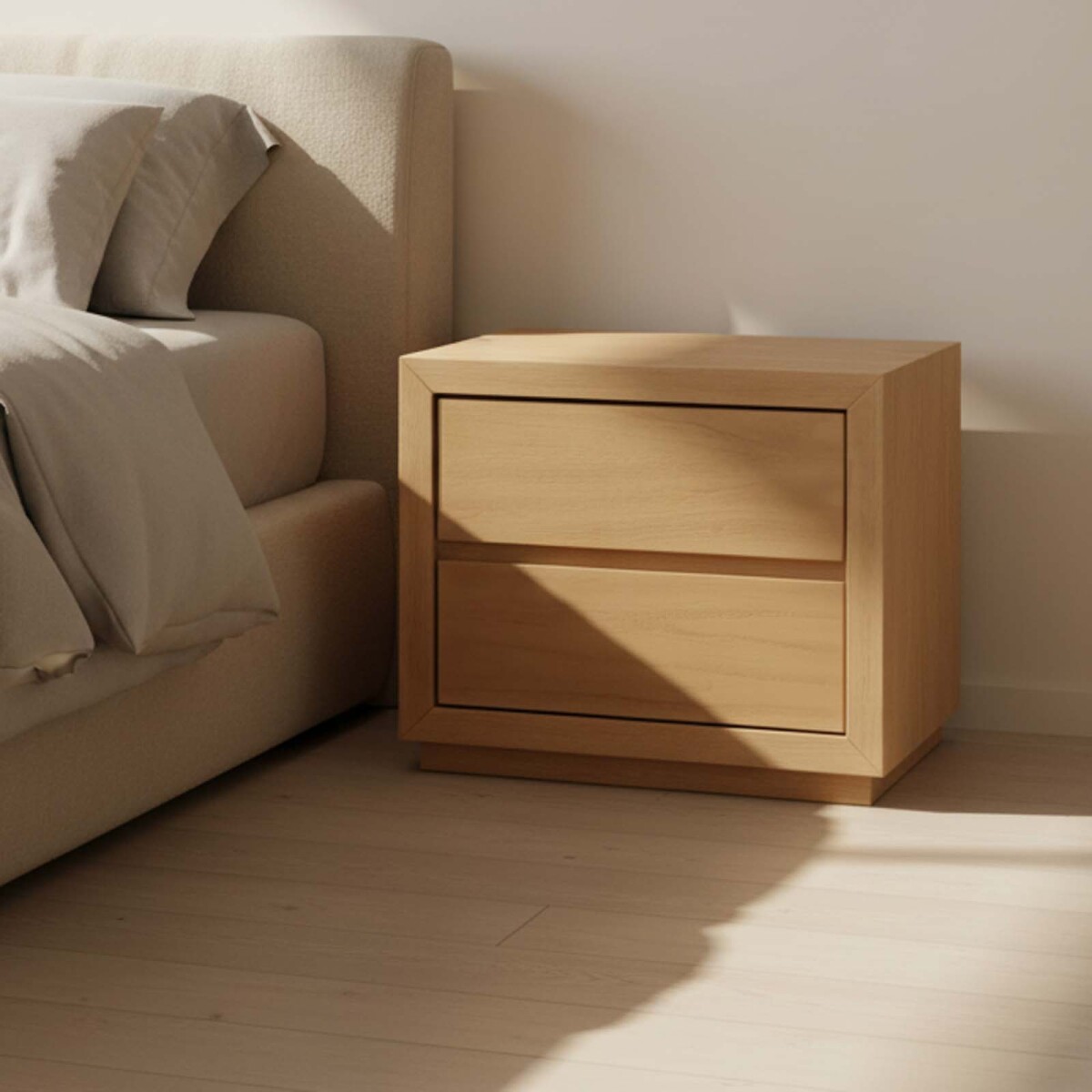 MESA DE LUZ - MADERA NATURAL-BEIGE COLUMBUS 