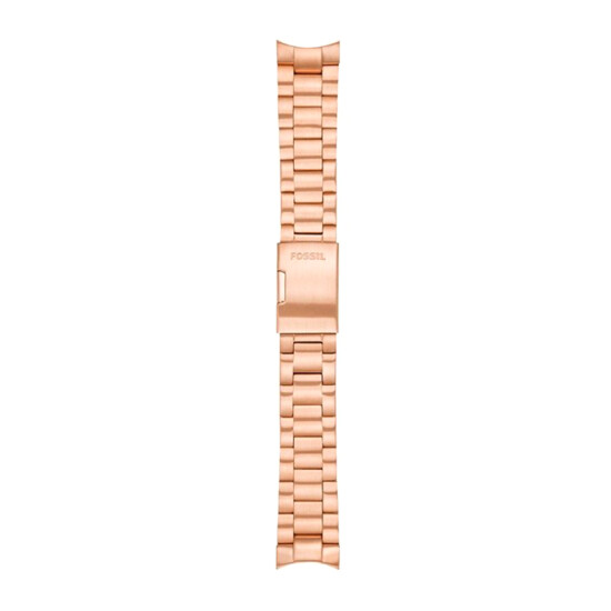 Correa Fossil Acero Oro Rosa 22MM 0