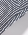 Almohadón Aleria algodón rayas blanco y azul 45 x 45 cm