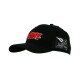 Gorro con Visera Pony con Liso con Logo Black/Red