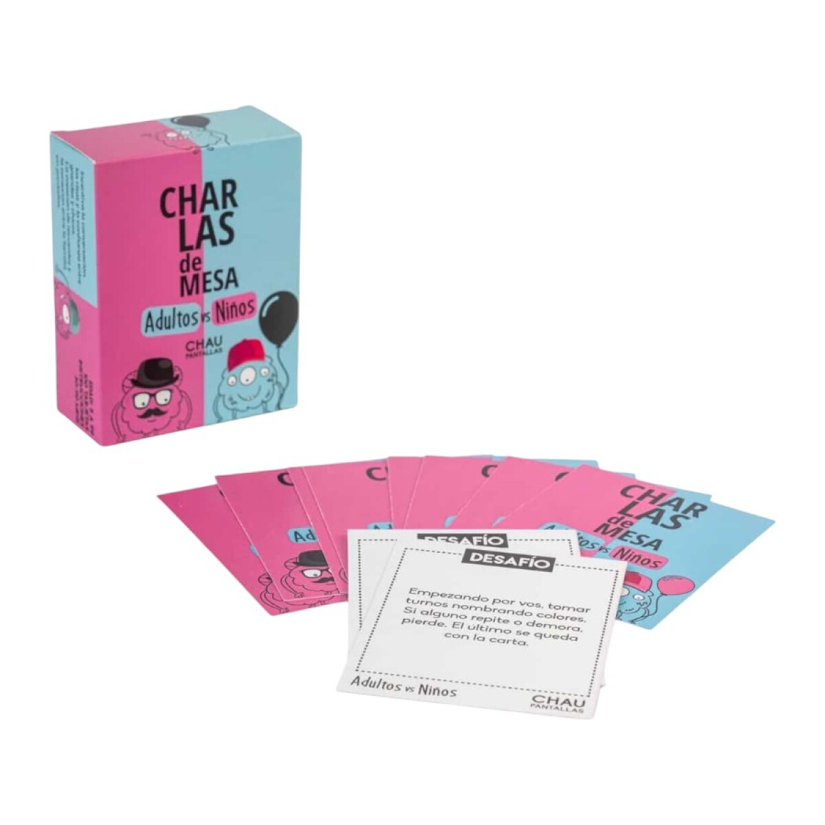 Charlas de mesa Adultos vs Niños Chau Pantallas 