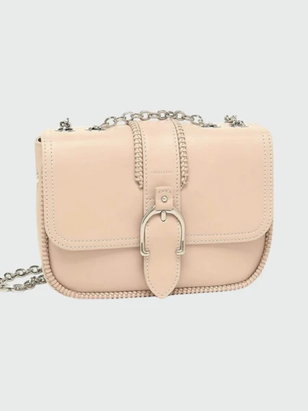 Longchamp -Cartera pequeña de cuero, Amazone Rosado