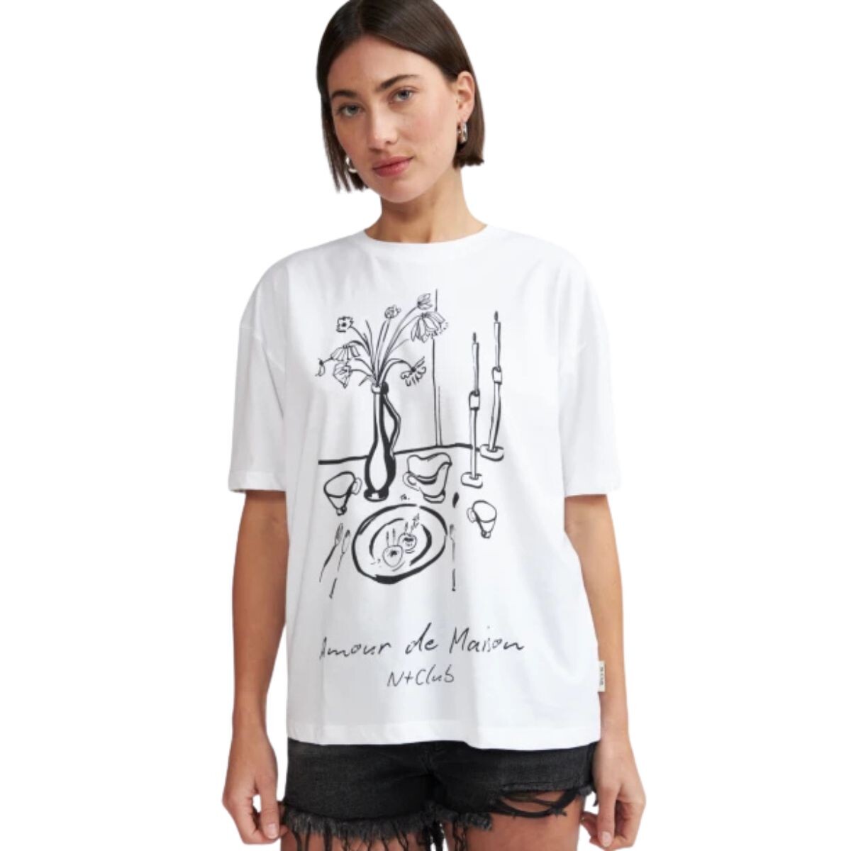 T-SHIRT SATIVA XS-XL - BLANCO 