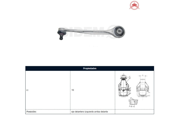 Brazo De Suspension Del Audi A4/Q5 08-17 Izq Brazo De Suspension Del Audi A4/Q5 08-17 Izq