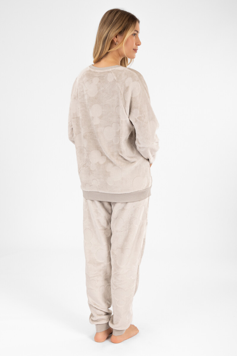 Pijama mickey grey fleece Gris melange