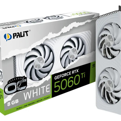 Tarjeta De Video Geforce Rtx 5060 Ti White Oc 8gb Gddr7 TARJETA VIDEO PALIT RTX 5060TI 8GB OC WH