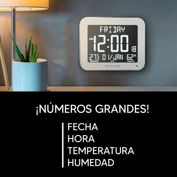 Reloj De Pared O Mesa Muse M-090 Wmc RELOJ DE PARED MUSE M 090WMC