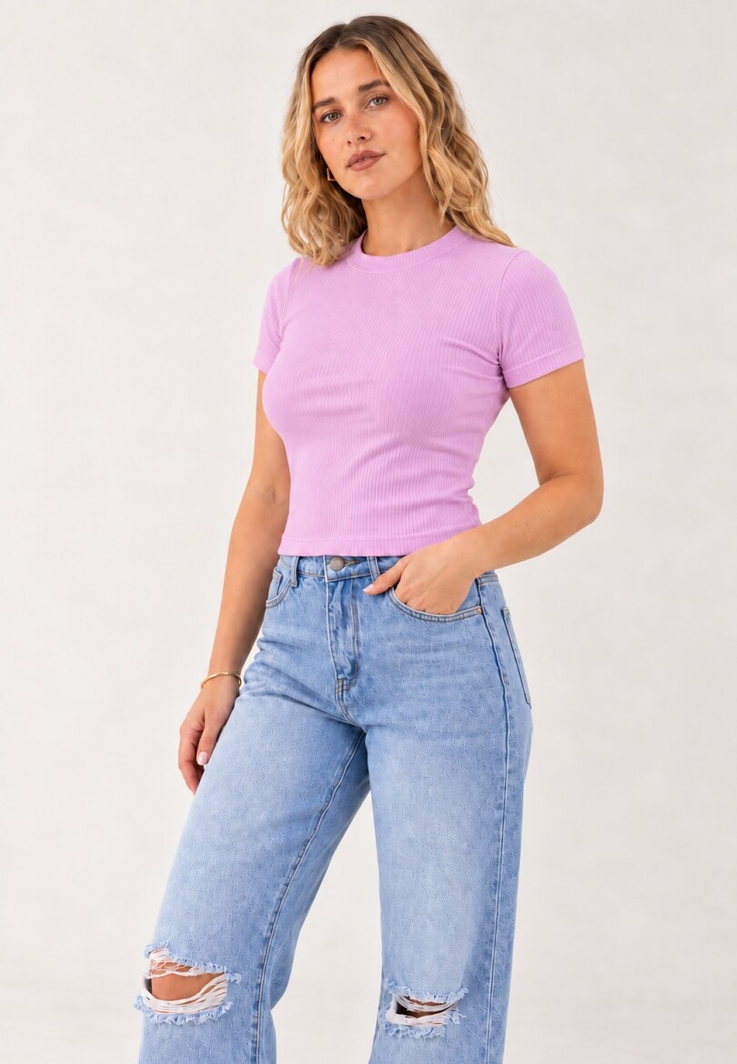 Remera Básica Violeta