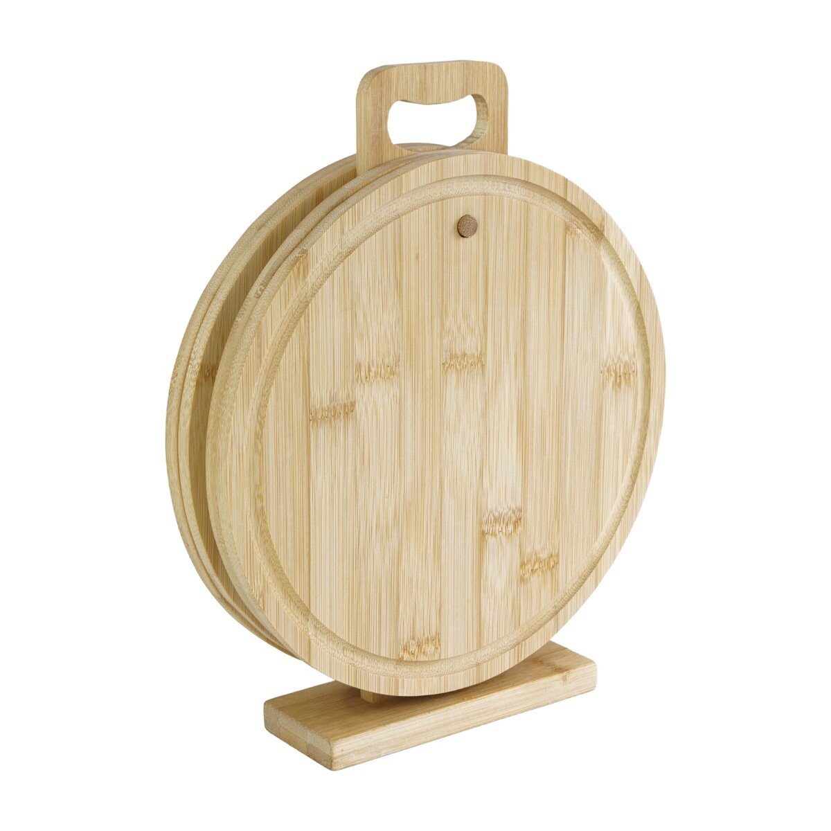 Set de 4 tablas redondas con soporte 