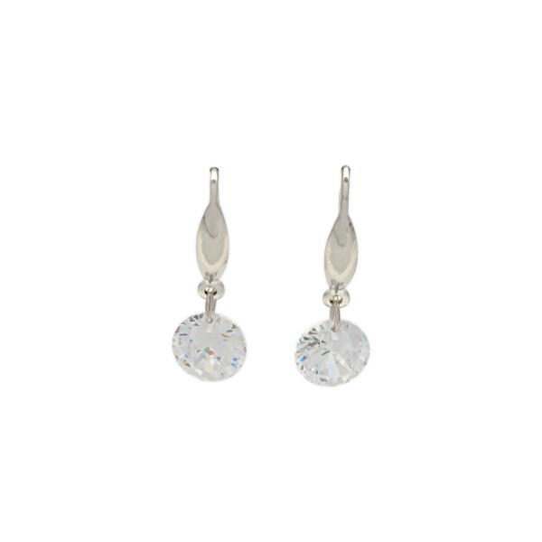 Caravanas Colgantes-Plata 925- Piedra Zirconia-CA3075 Conpiedra