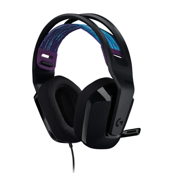 Vincha Gamer Logitech G335 3.5mm Micrófono Cable NEGRO