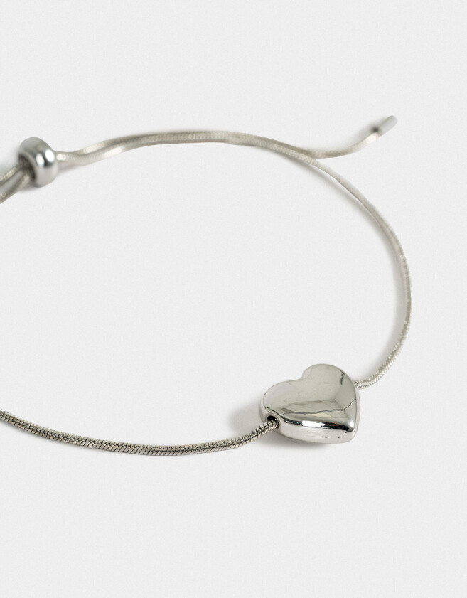 Pulseras Flexibles Con corazón Pulsera Flexible Con Corazón - Plateado