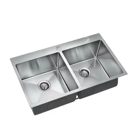 Pileta de cocina DREAM doble acero inox(304) 82x45x23 cm Pileta De Cocina Dream Doble Acero Inox(304) 82x45x23 Cm