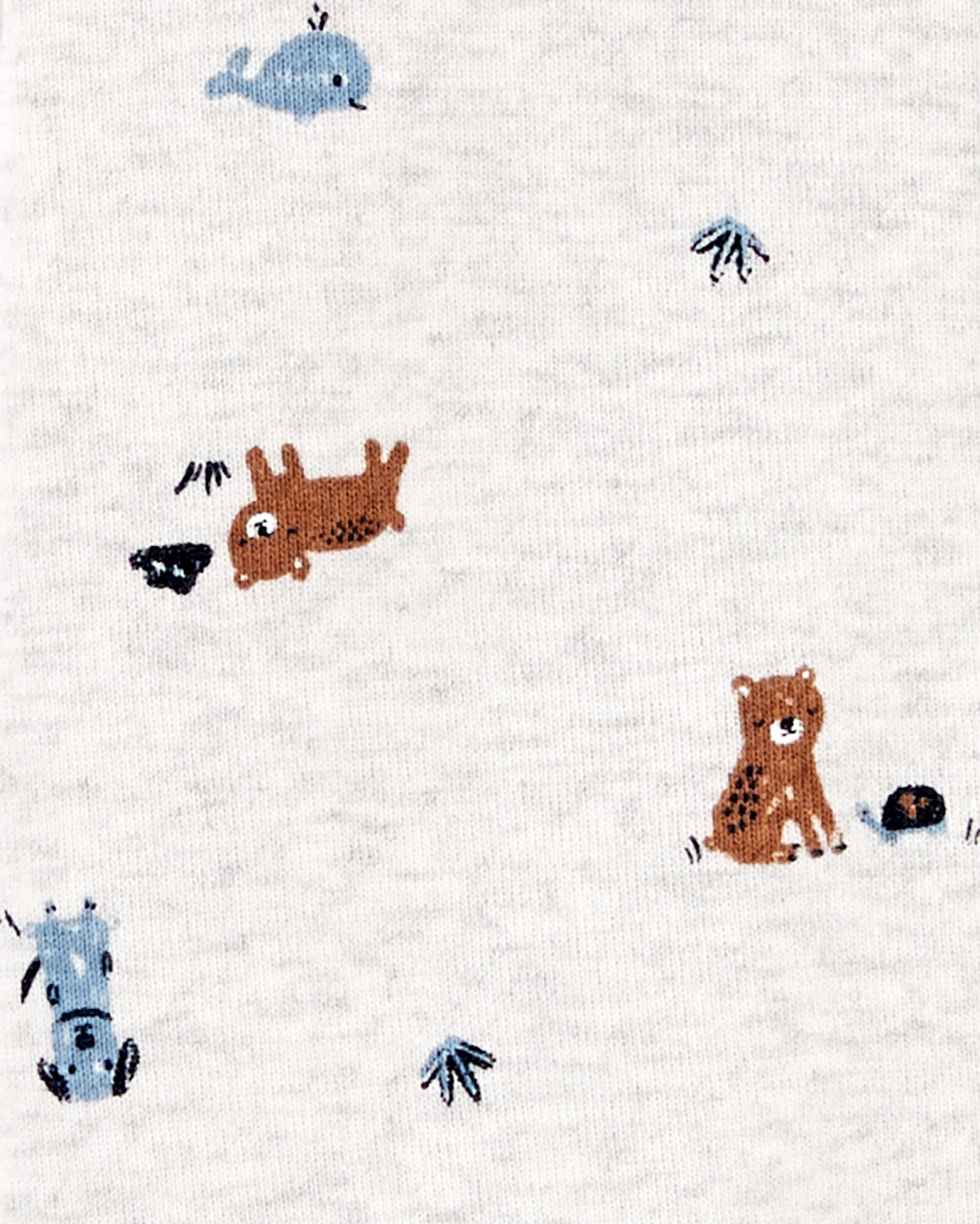 Pijama de algodón con pies y gorro diseño animales 0