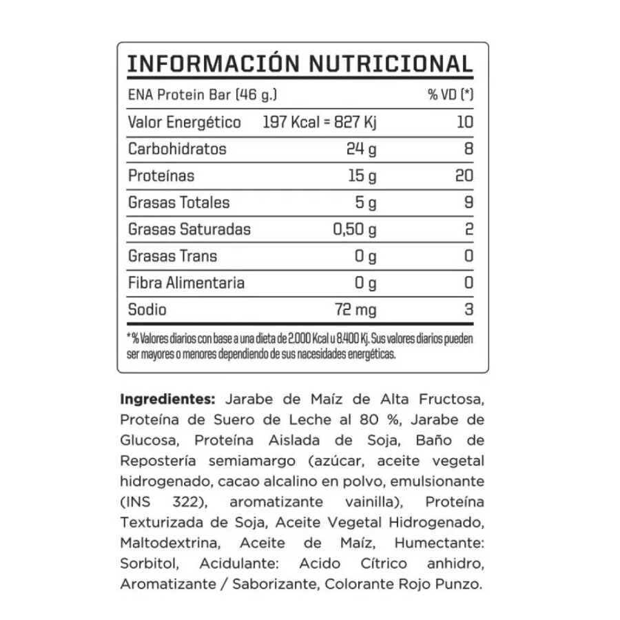 Suplemento Ena Protein Bar x unidad Amarillo