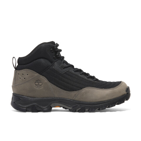Botas Mid Lace Up Waterproof Hiking Hombre Black Mesh W Md Grey