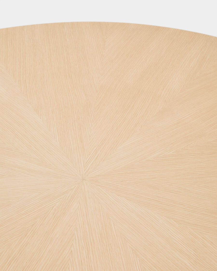 Mesa redonda Naanim de chapa de roble Ø 100 cm