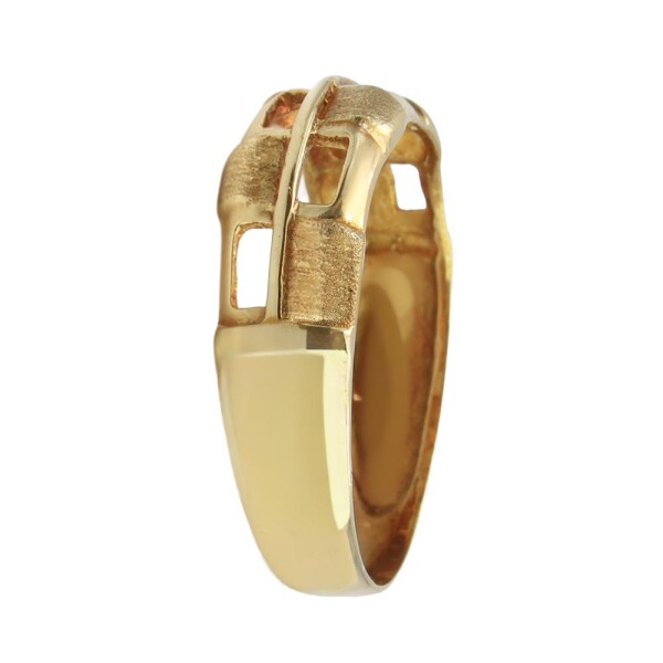 Anillo tramado de oro amarillo 18k Anillo tramado de oro amarillo 18k