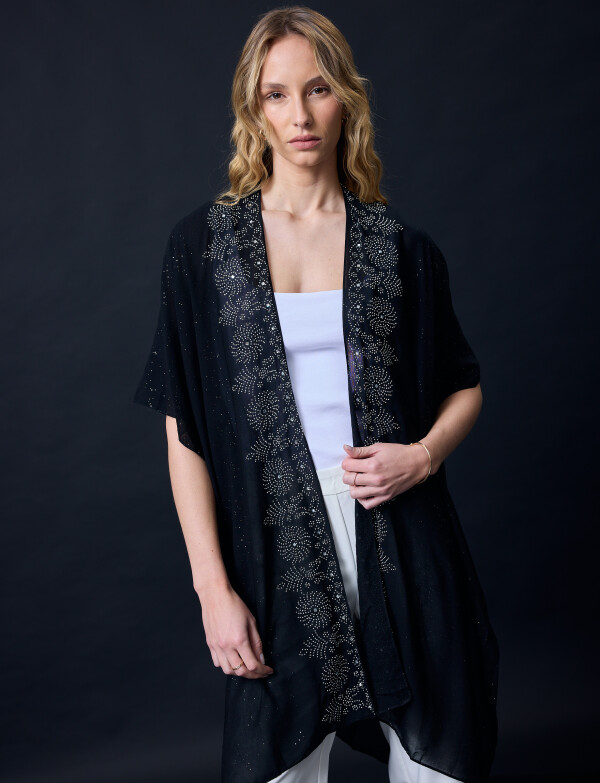 Kimono Noche NEGRO/PLATEADO