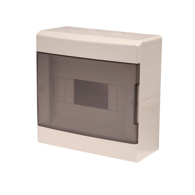 TABLERO EXT. PLASTICO DIN 8TM TRANSPARENTE TABLERO EXT. PLASTICO DIN 8TM TRANSPARENTE