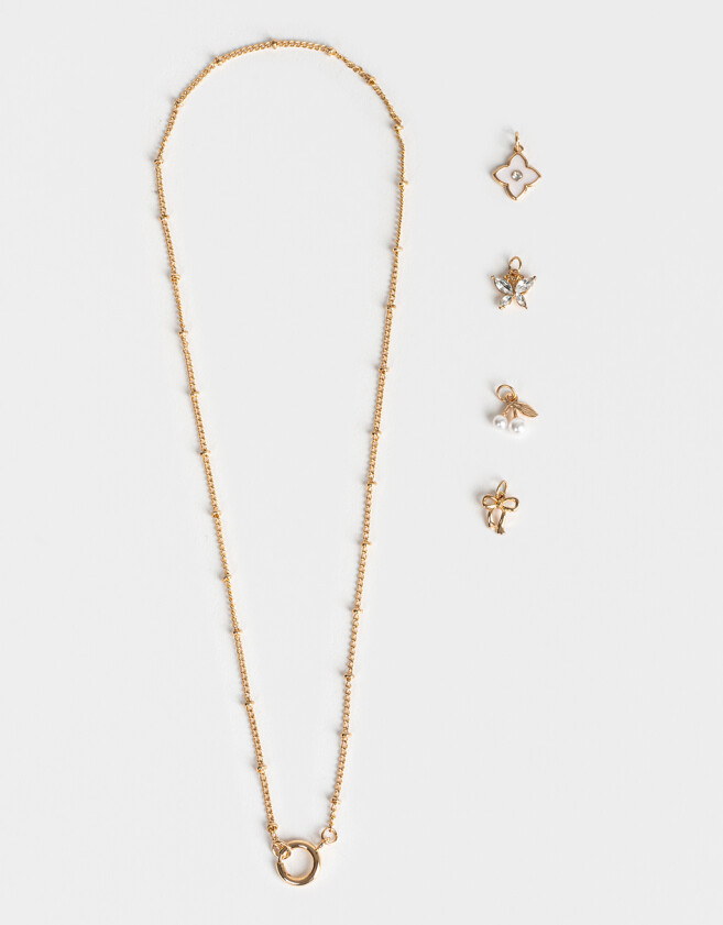Bijouterie Set De metal Set De Cadena Y Charms - Dorado