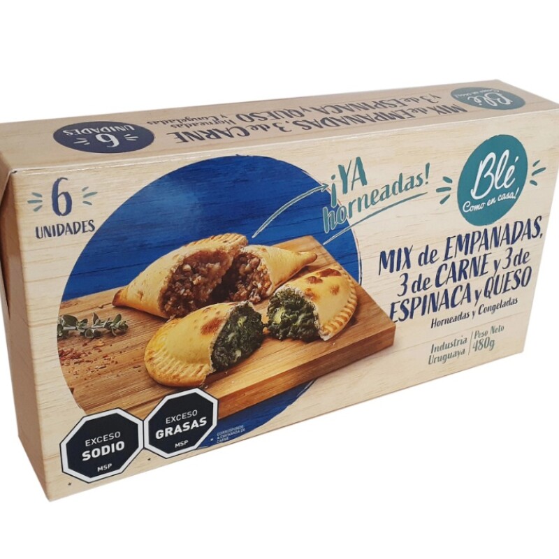EMPANADAS DE CARNE, ESPINACA Y QUESO X6 BLE EMPANADAS DE CARNE, ESPINACA Y QUESO X6 BLE