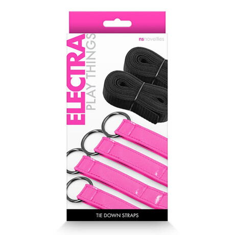 Correas BDSM Electra Play Things Tie Down Straps Rosa Neon
