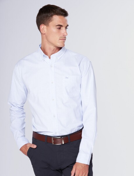 CAMISA OXFORD Celeste