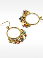 Pendientes Con Cuentas Multicolor multicolor