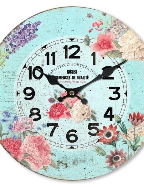 RELOJ DE PARED MDF D28.8X3.5CM ROSES RELOJ DE PARED MDF D28.8X3.5CM ROSES