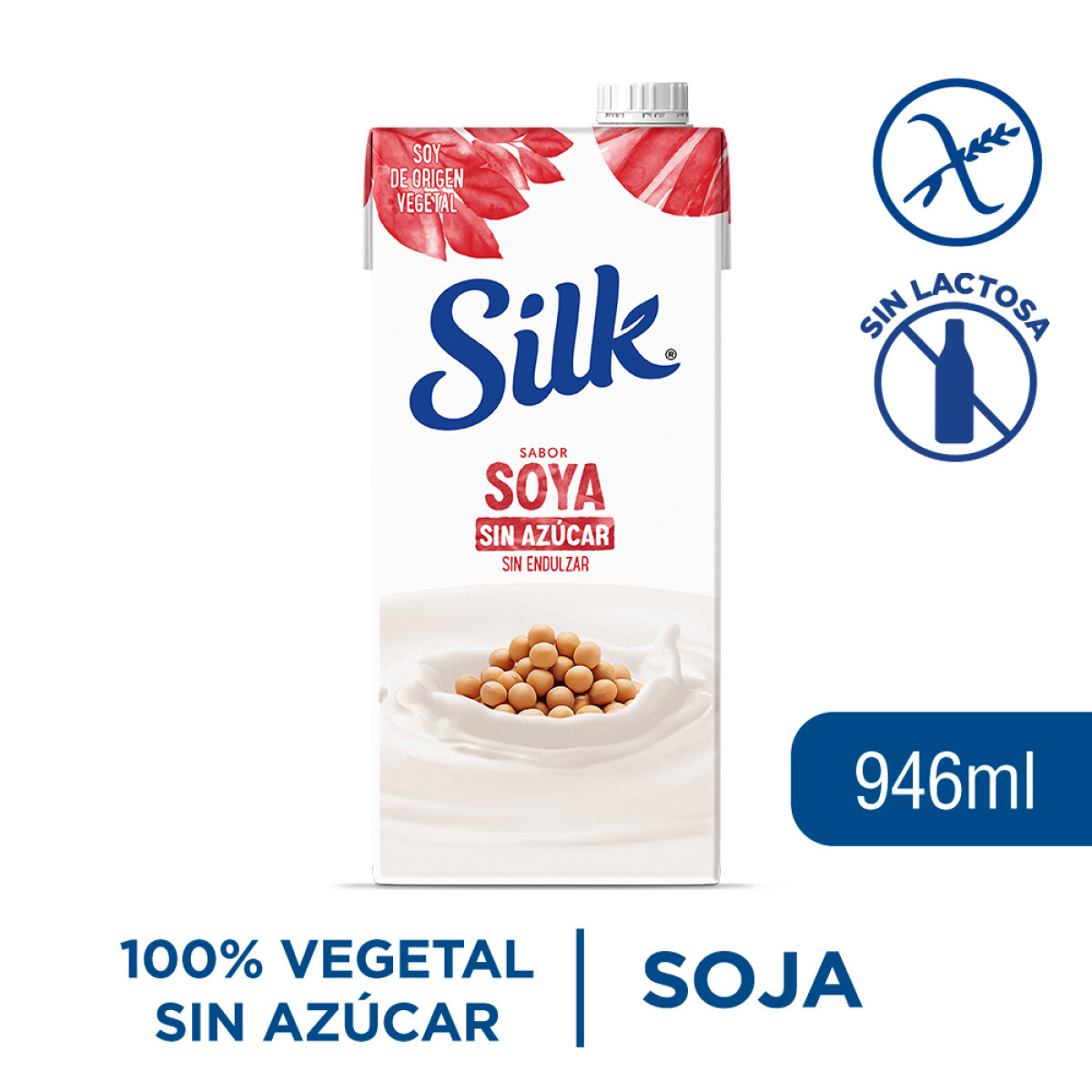 Leche Vegetal Silk Soja sin azúcar 946 ml 