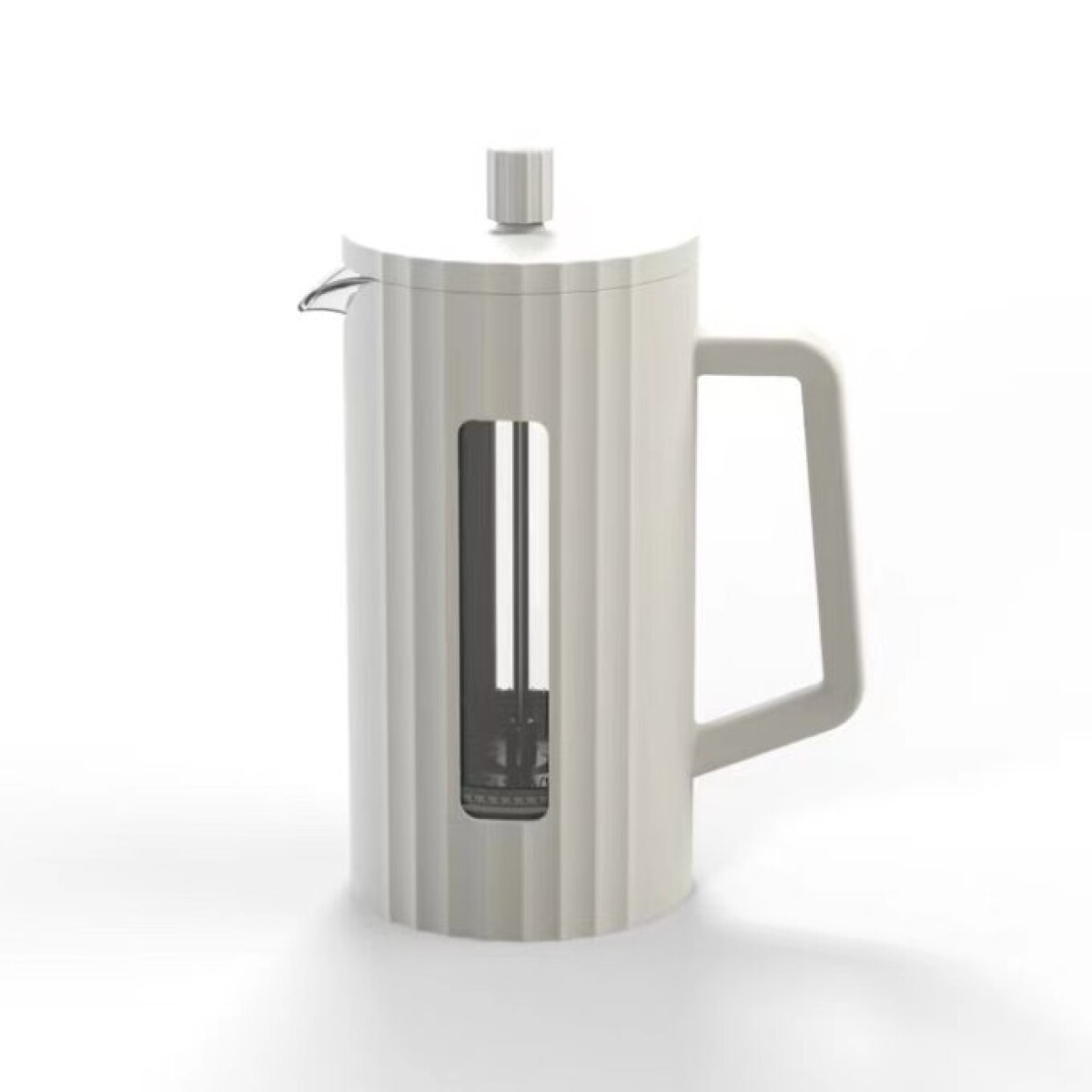 CAFETERA/TETERA FRENCH 600ML BOROSILICATO/PP BLANCO CATANIA 