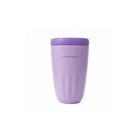 Vaso térmico acanalado con tapa 450ml Lila