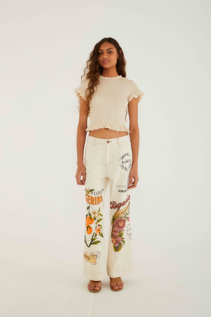 PANTALON DENIM ESTAMPADO Jean