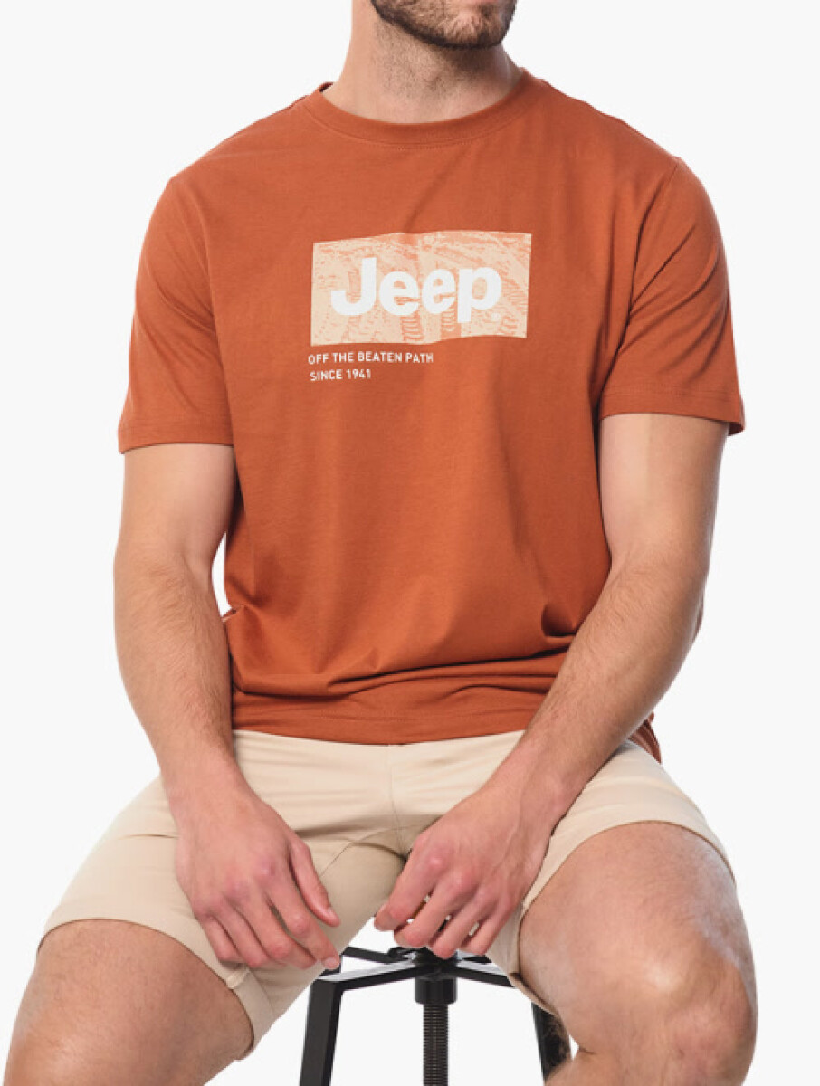 Remera Jeep Fashion Graphic Tee JMS25042ORANGE 