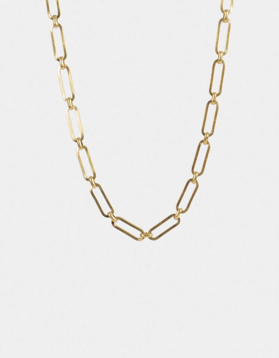 Collar Corto Eslabones Acero - Dorado 