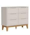 Comoda 6 Cajones Infantil Boom Gris