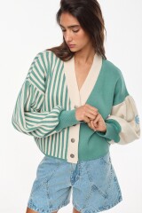 Cardigan Play Crudo/Verde