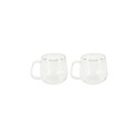 JUEGO DE TAZAS VIDRIO DOBLE PARED 200ML X 2UNDS Sin color