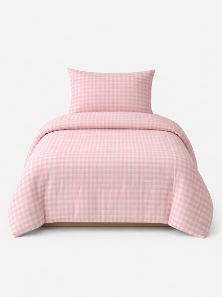 ACOLCHADO ESTAMPADO DE 1 PLAZA ROSADO