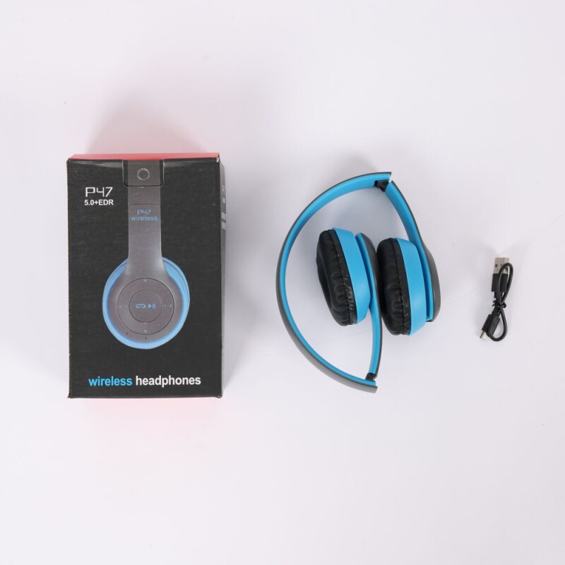 Auriculares Inalambricos Bluetooth P47 De Vincha Economicos Azul Auriculares Inalambricos Bluetooth P47 De Vincha Economicos Azul