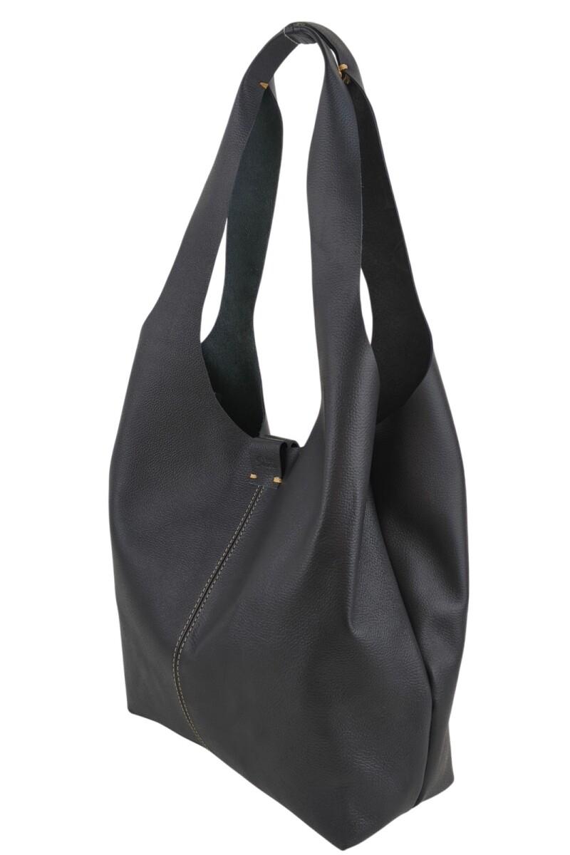 Tote Bag de Cuero Genuino Negro