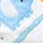 Pack x6 - Set de toalla con toallitas Azul con elefantes